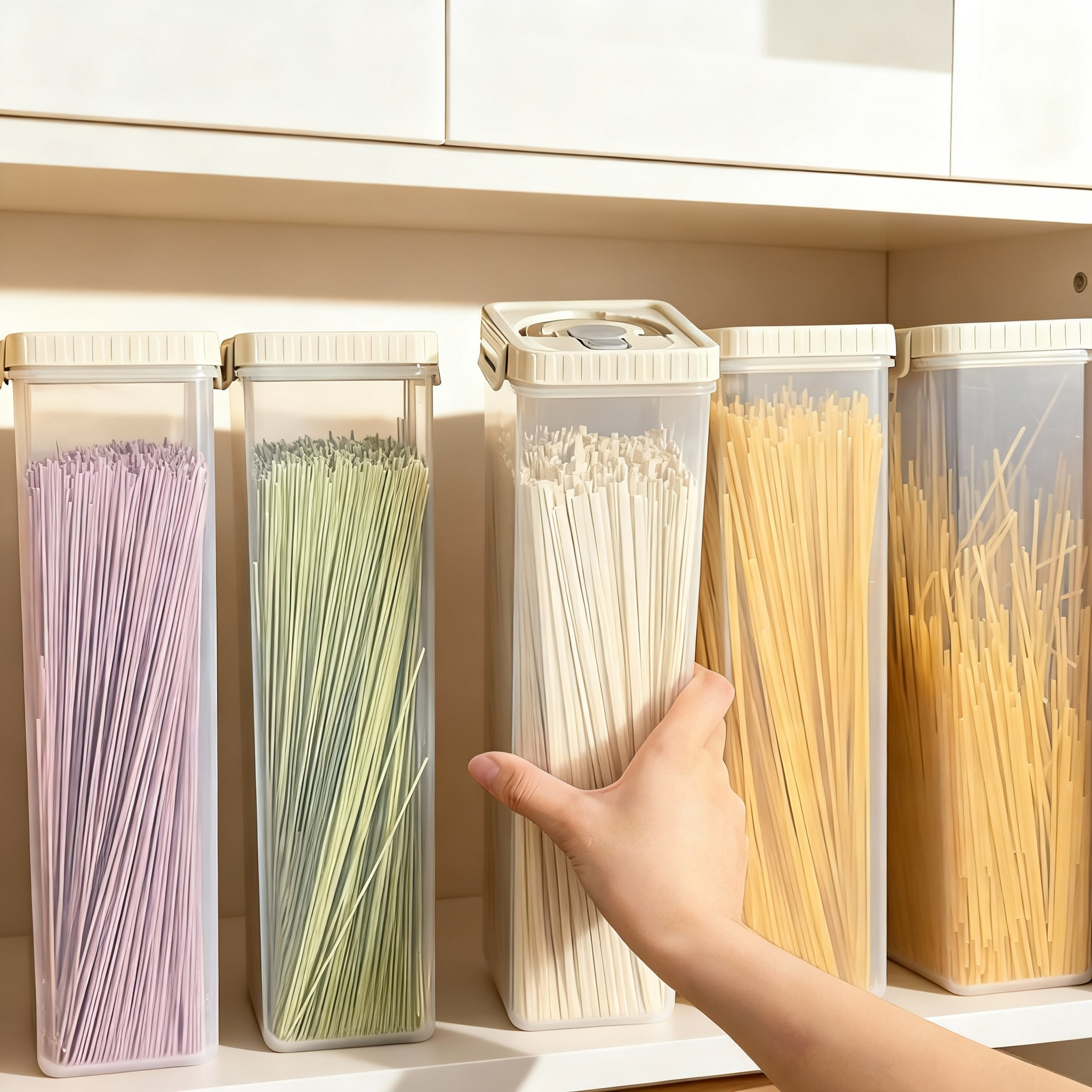 Food Storage Equipment - Noodles Sealed Storage Box With Handle