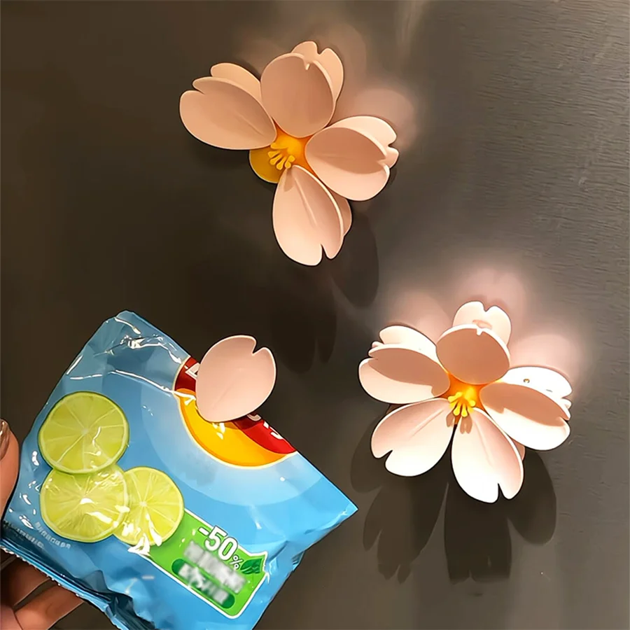 Food Storage Of Plants - Sakura Magnetic Clip Creative Kitchen Gadget