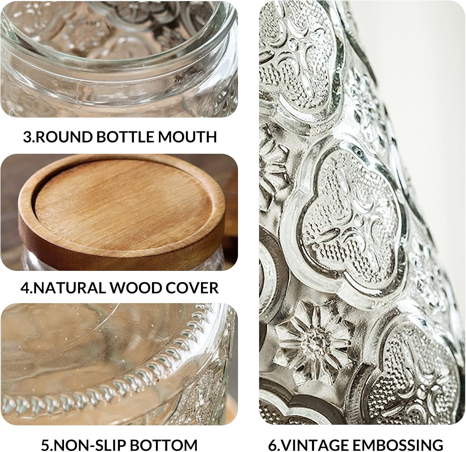 35oz/1000ml Glass Storage Jars - Food Storage Containers avaliação e preço