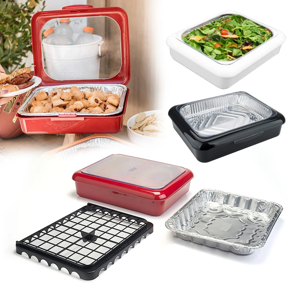 Plastic Foil Pan Carrier Stack - Food Storage Aluminum Containers avaliação e preço