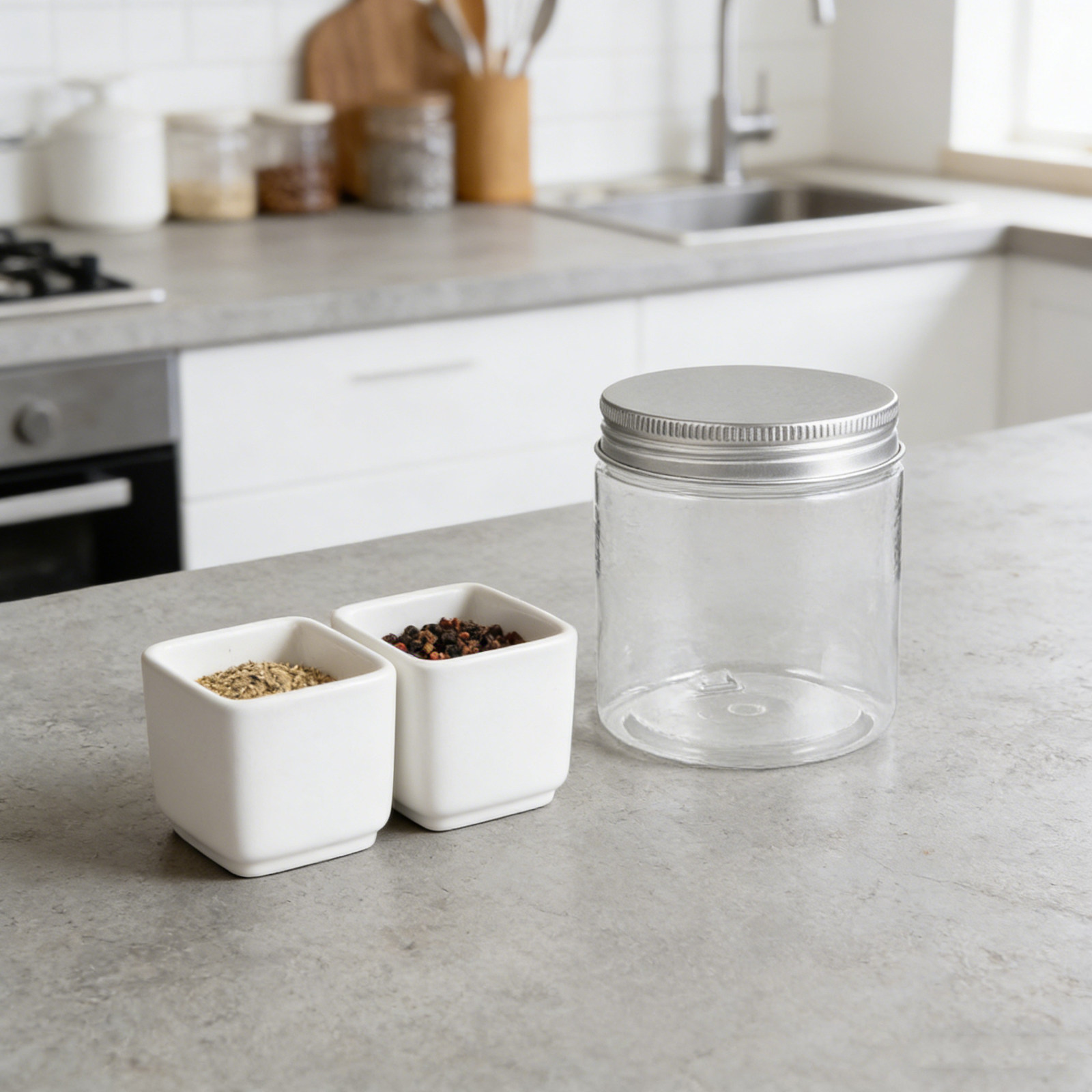 12Pcs Clear Small Mason Jars w - Food Storage Aluminum Containers avaliação e preço