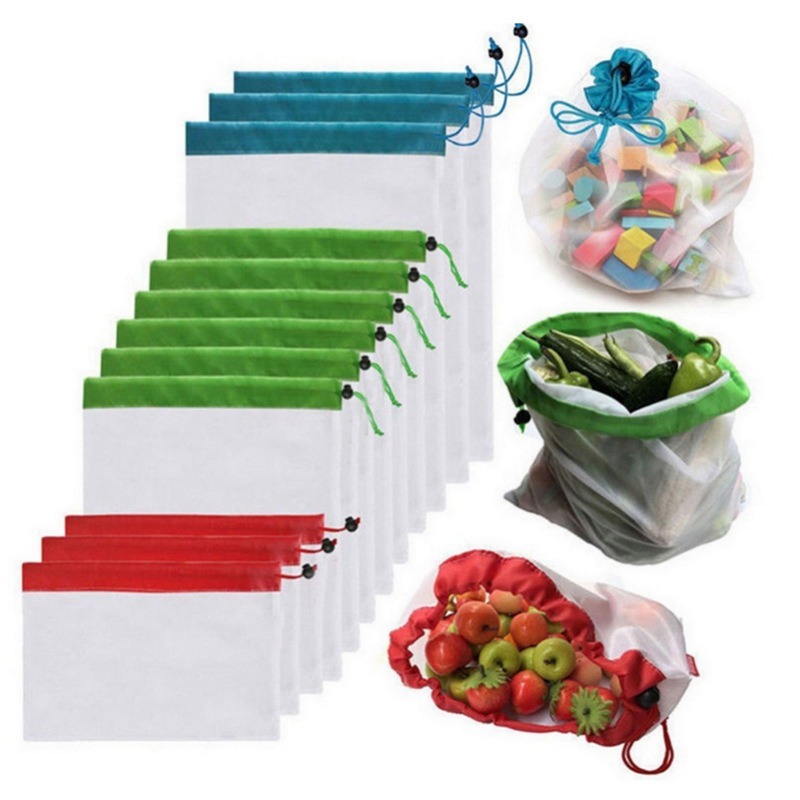 12pcs Refrigerator Keep Fresh  - Produce Bag Reusable Mesh avaliação e preço