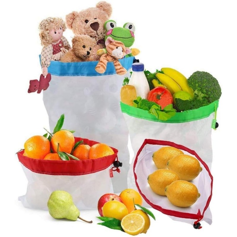 12pcs Refrigerator Keep Fresh  - Produce Bag Reusable Mesh avaliação e preço