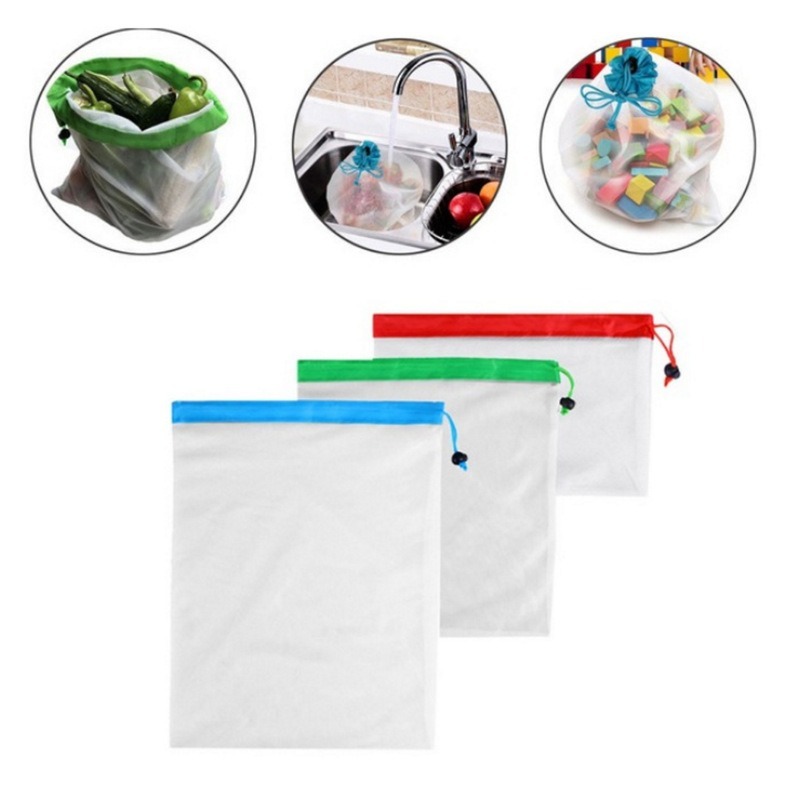 12pcs Refrigerator Keep Fresh  - Produce Bag Reusable Mesh avaliação e preço