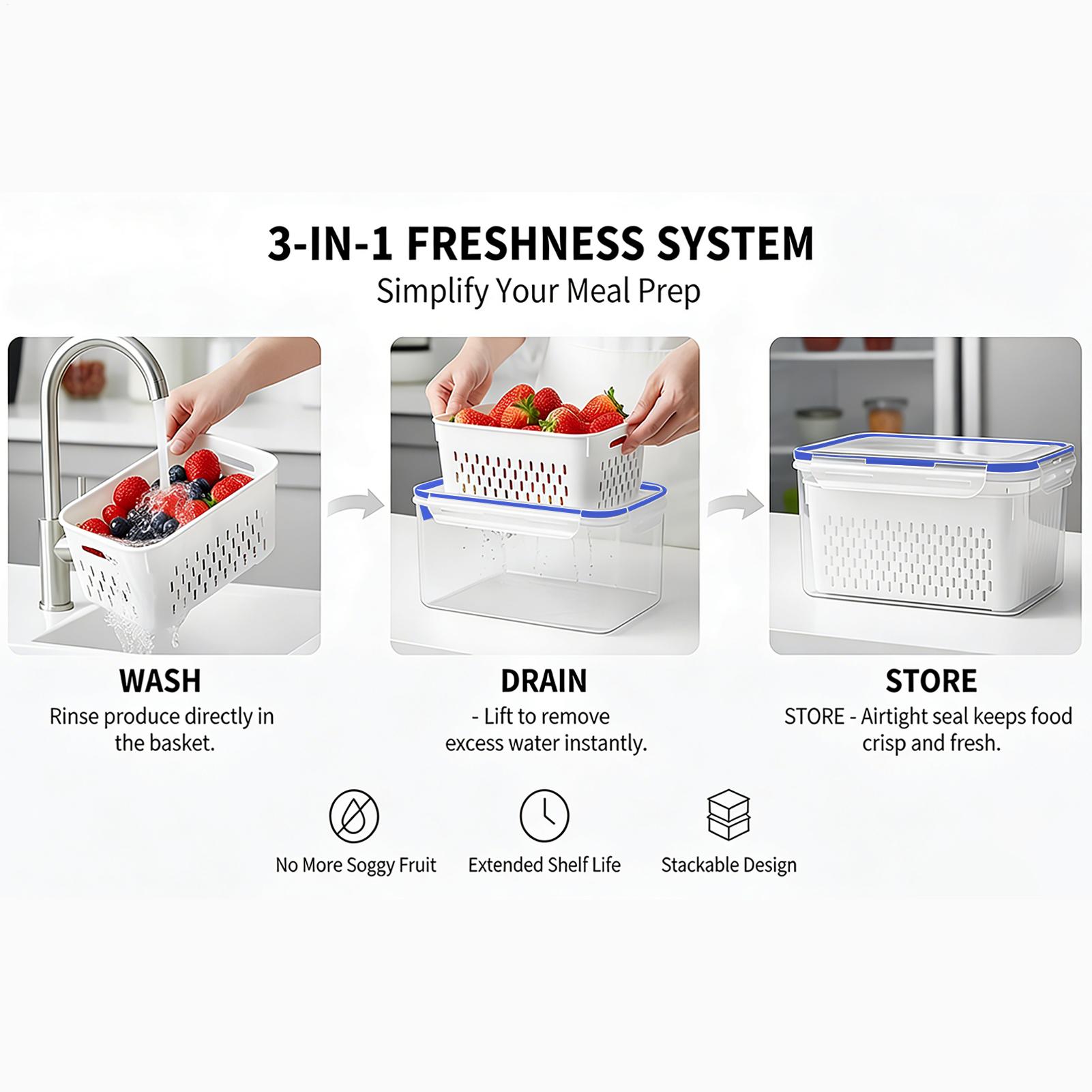 4 In 1 Food Storage Container  - Food Storage Containers avaliação e preço