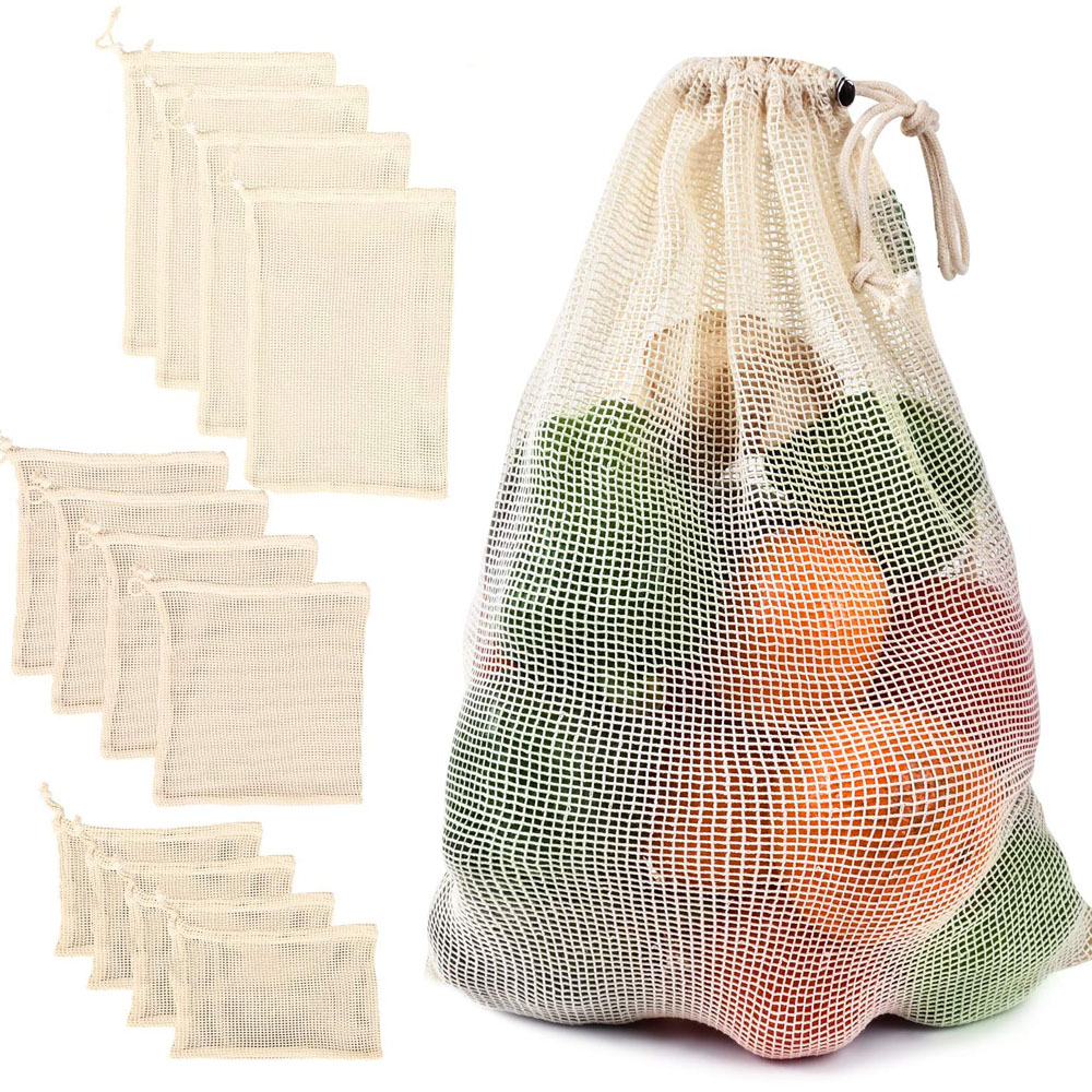 Cotton Mesh Vegetable Bags Pro - Produce Bag Reusable Mesh avaliação e preço