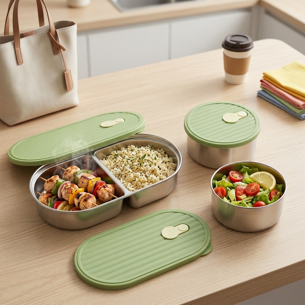 Microwavable 304 Stainless Ste - Food Storage Jar Set avaliação e preço