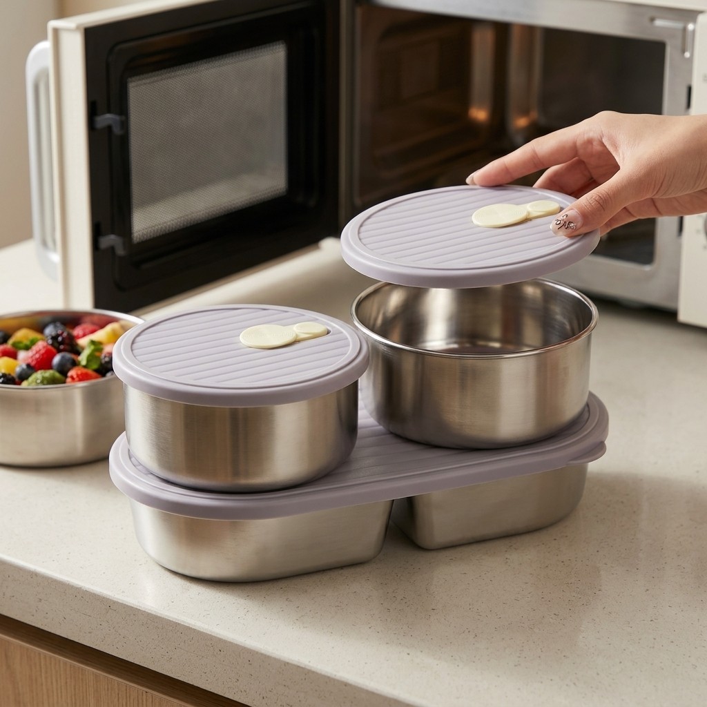 Microwavable 304 Stainless Ste - Food Storage Jar Set avaliação e preço