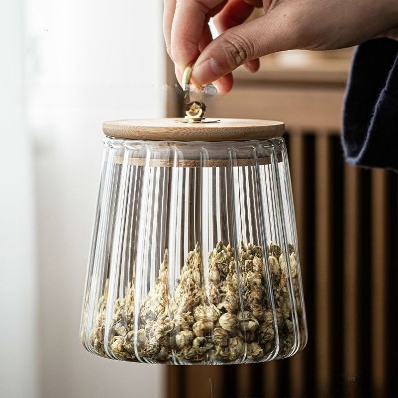 Floral Glass Sealed Jar Creati - Food Storage Glass Containers Large avaliação e preço