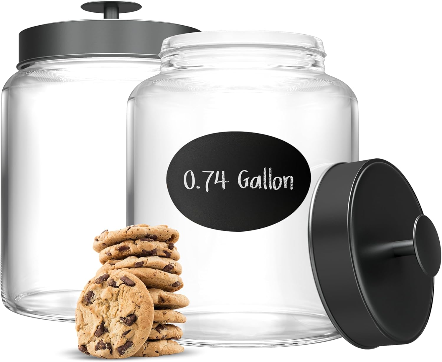 Glass Kitchen Canister Set, Fo - Food Storage Jar Set avaliação e preço