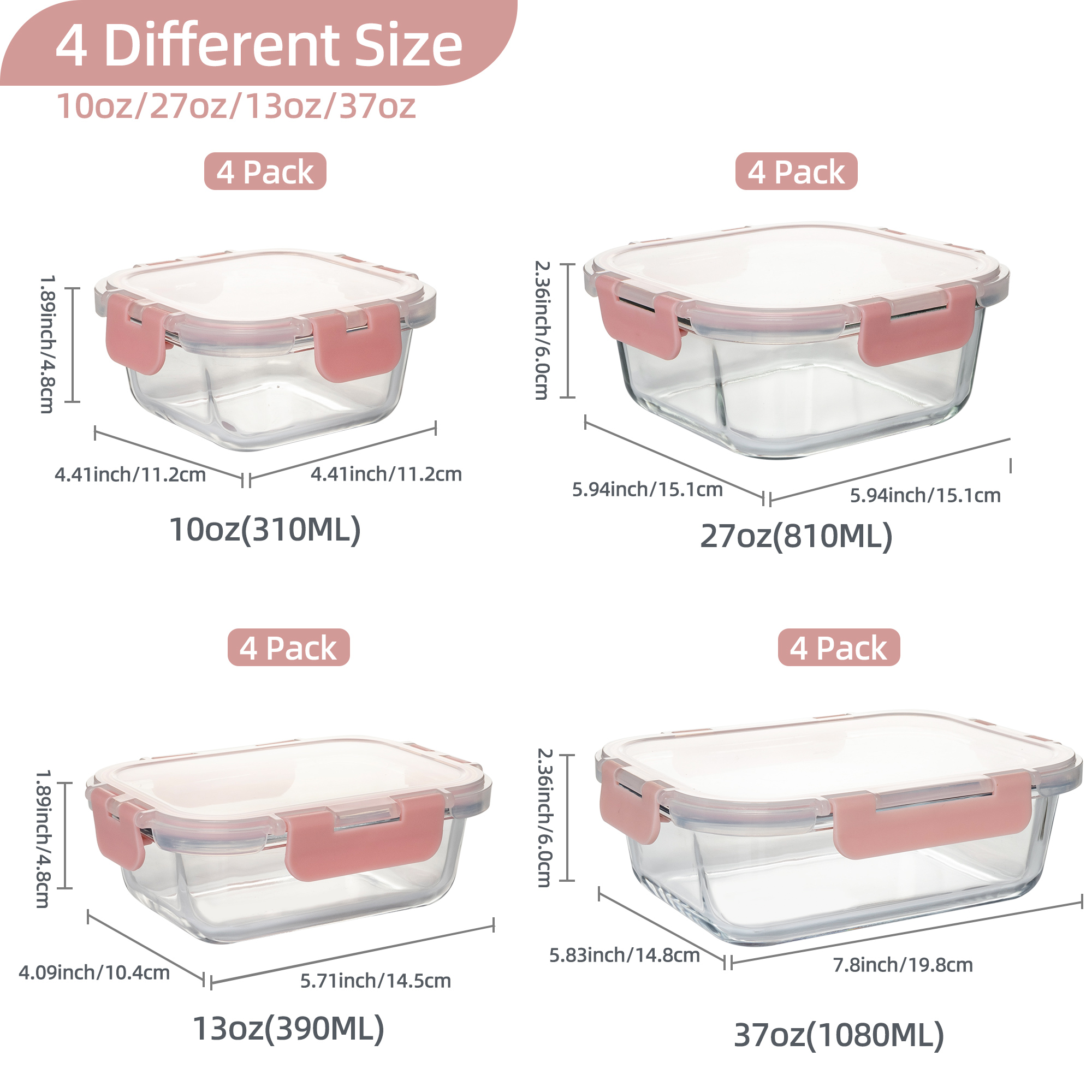 16-Piece Glass Food Storage Co - Food Storage Jar Set avaliação e preço