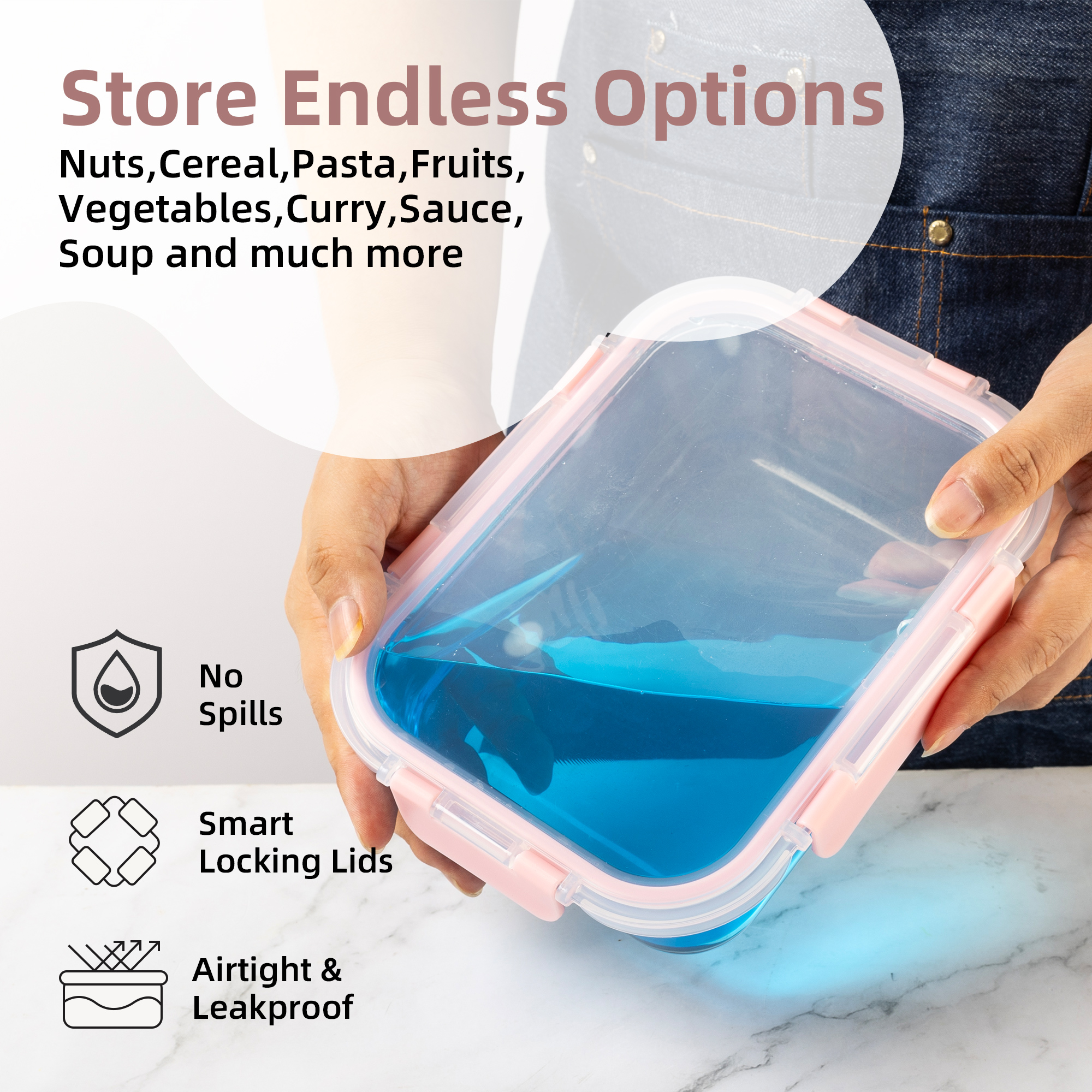 16-Piece Glass Food Storage Co - Food Storage Jar Set avaliação e preço