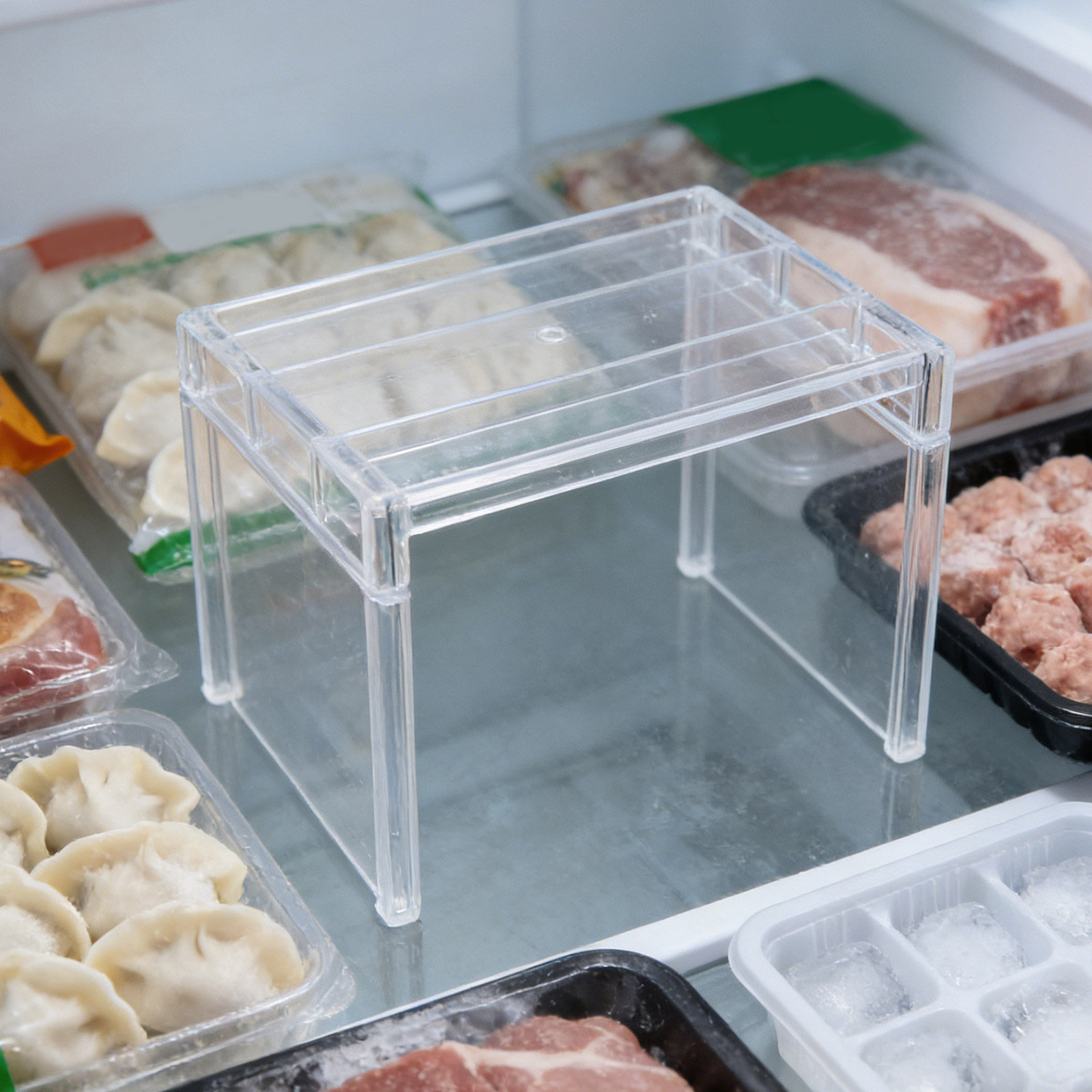 2Pcs Refrigerator Organizer Sh - Food Storage Freezer avaliação e preço