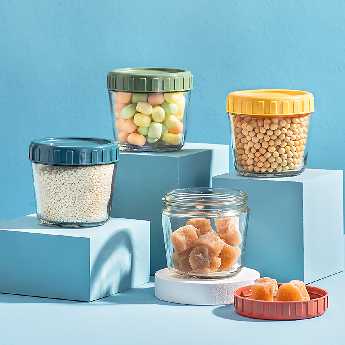 1Set Sealed Glass Food Storage - Food Storage Jar Glass avaliação e preço