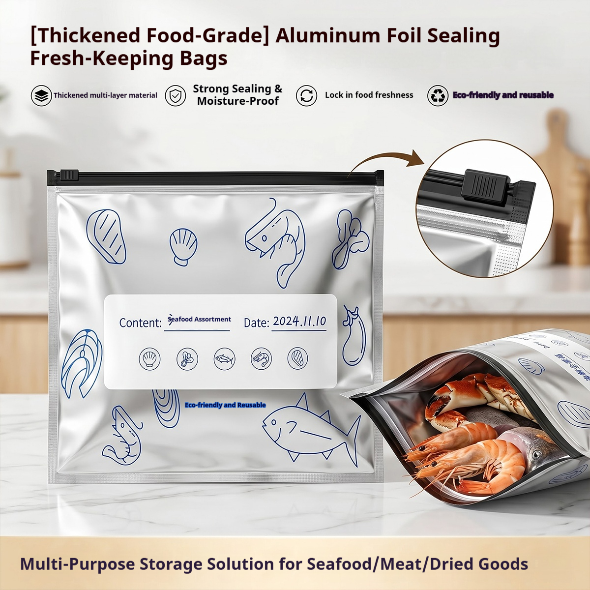 60pcs Aluminum Foil Food Seala - Food Storage Freezer avaliação e preço