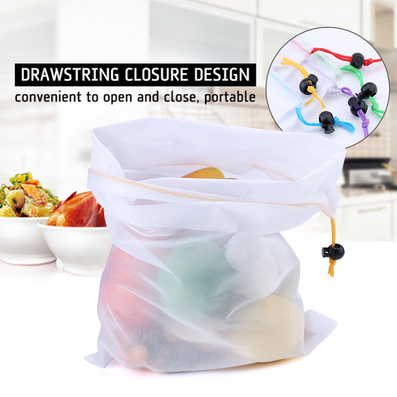 3/9/15pcs Reusable Vegetable F - Produce Bag Reusable Mesh avaliação e preço