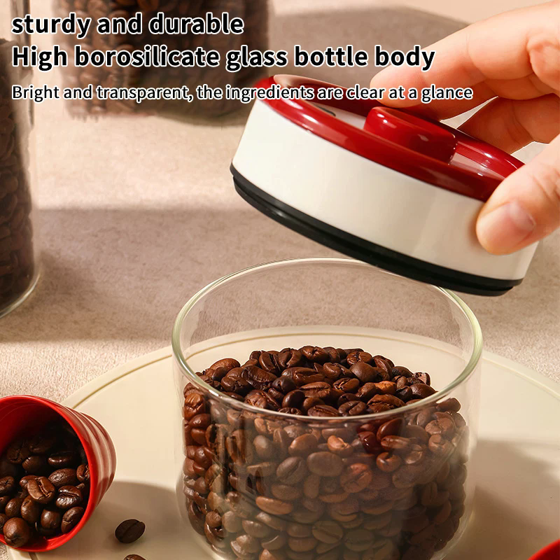 Coffee Beans Vacuum Sealed Tan - Food Storage Jar Glass avaliação e preço