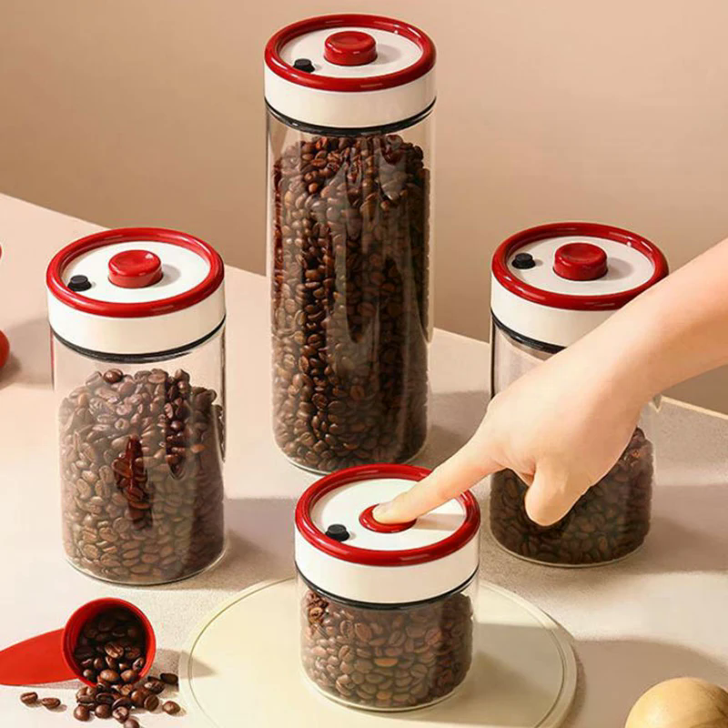Coffee Beans Vacuum Sealed Tan - Food Storage Jar Glass avaliação e preço