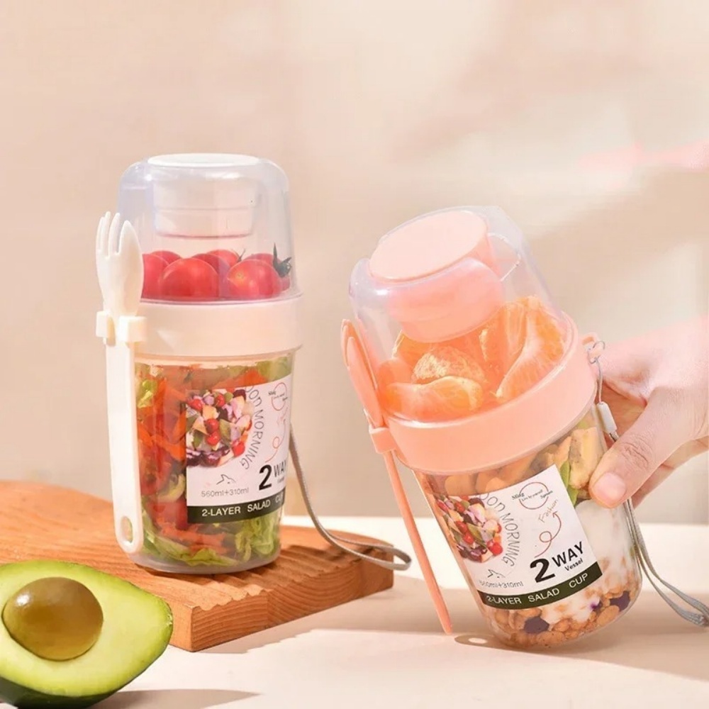 Portable Salad Cup Breakfast C - Food Storage Yogurt avaliação e preço