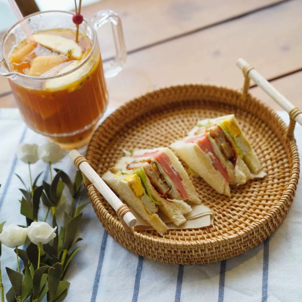 Handwoven Rattan Tray & Food S - Food Storage Of Plants avaliação e preço