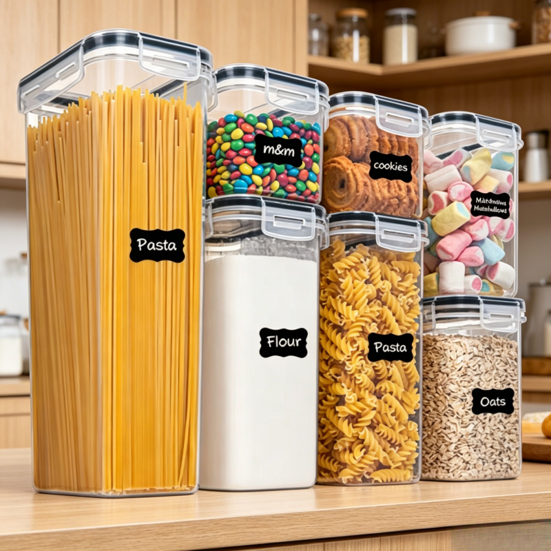 7Pcs Kitchen Food Storage Cont - Food Storage Jar Set avaliação e preço