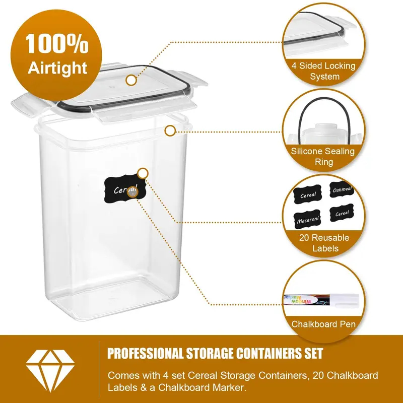 7Pcs Kitchen Food Storage Cont - Food Storage Jar Set avaliação e preço