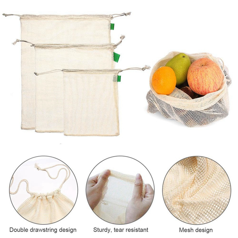 -A23G 9Pcs/Set High Quality Me - Produce Bag Reusable Mesh avaliação e preço