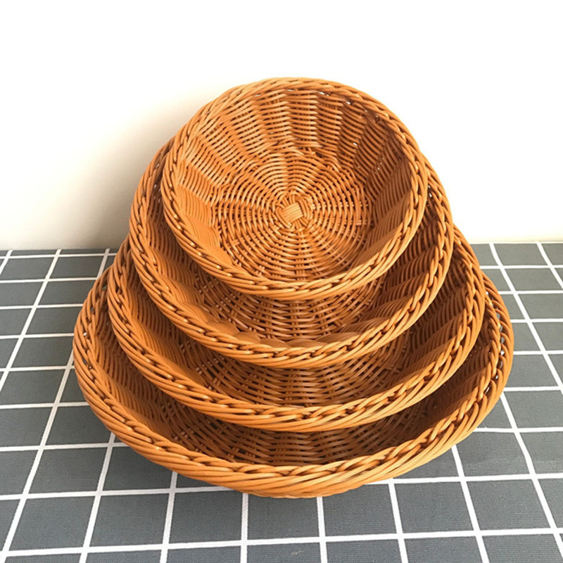 Rattan Wicker Woven Serving Ba - Food Storage Of Plants avaliação e preço