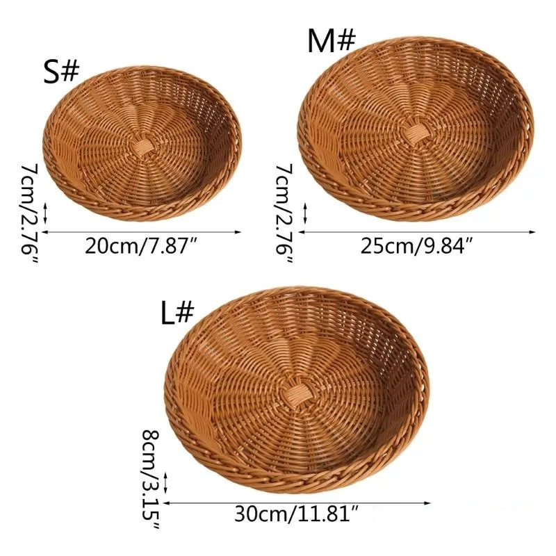 Rattan Wicker Woven Serving Ba - Food Storage Of Plants avaliação e preço