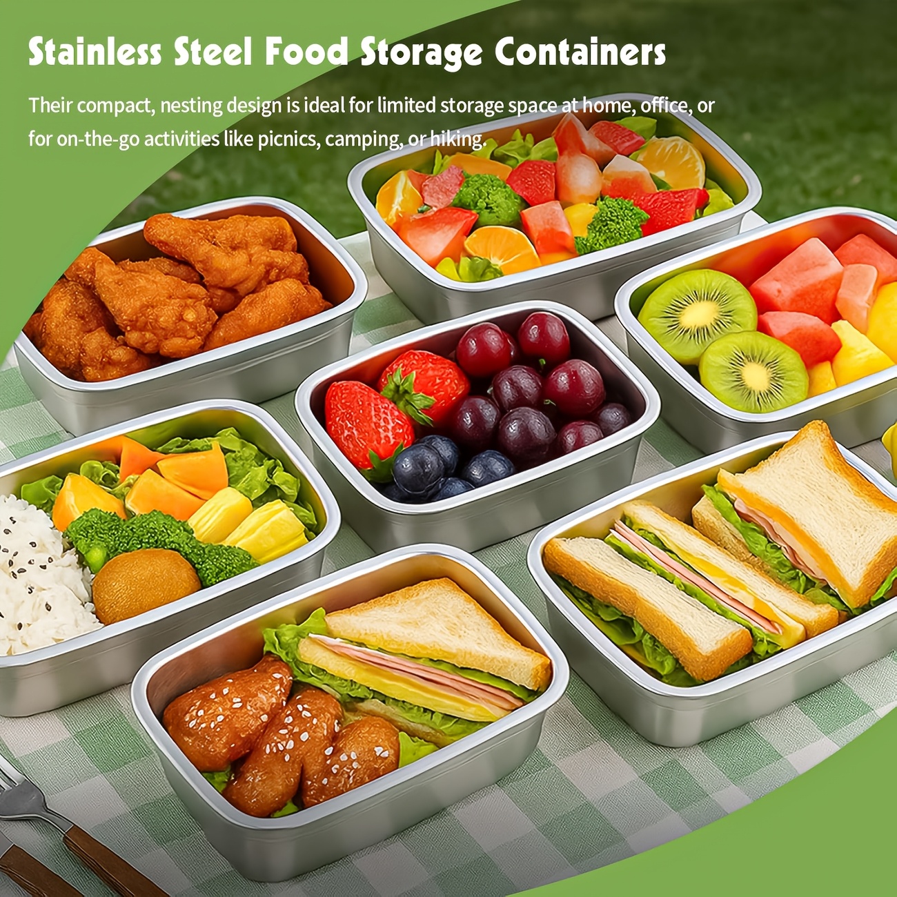 10-Piece Stainless Steel Food  - Food Storage Freezer avaliação e preço