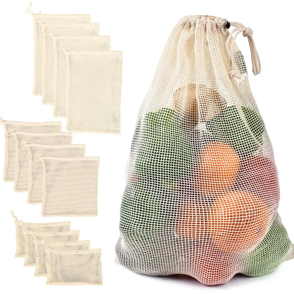 Cotton Mesh Vegetable Bags Pro - Produce Bag Reusable Mesh avaliação e preço