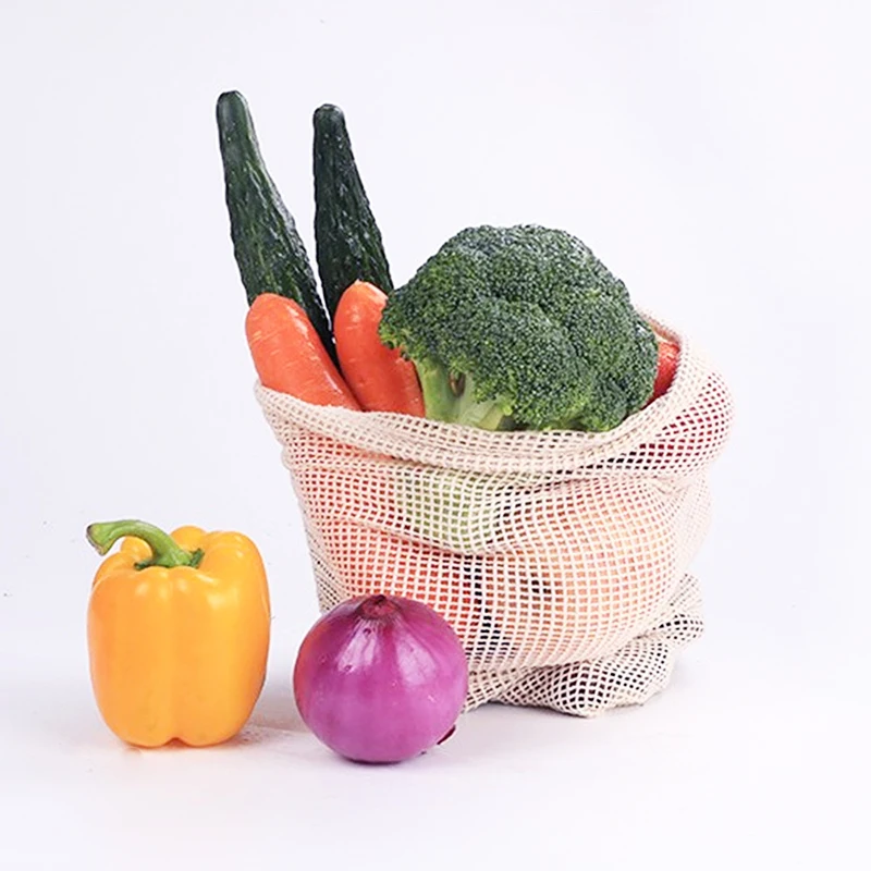 Cotton Mesh Vegetable Bags Pro - Produce Bag Reusable Mesh avaliação e preço