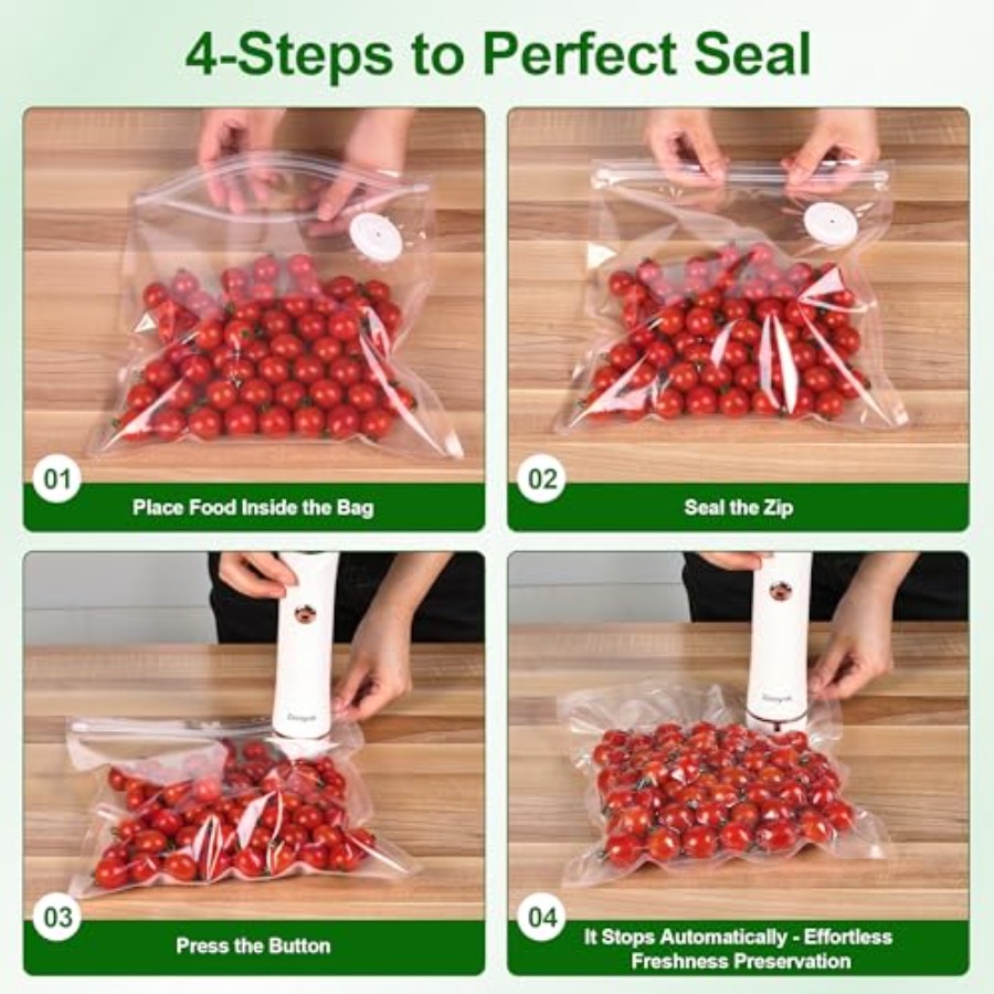 Compact Vacuum Sealer for Food - Vacuum Sealer Bag avaliação e preço