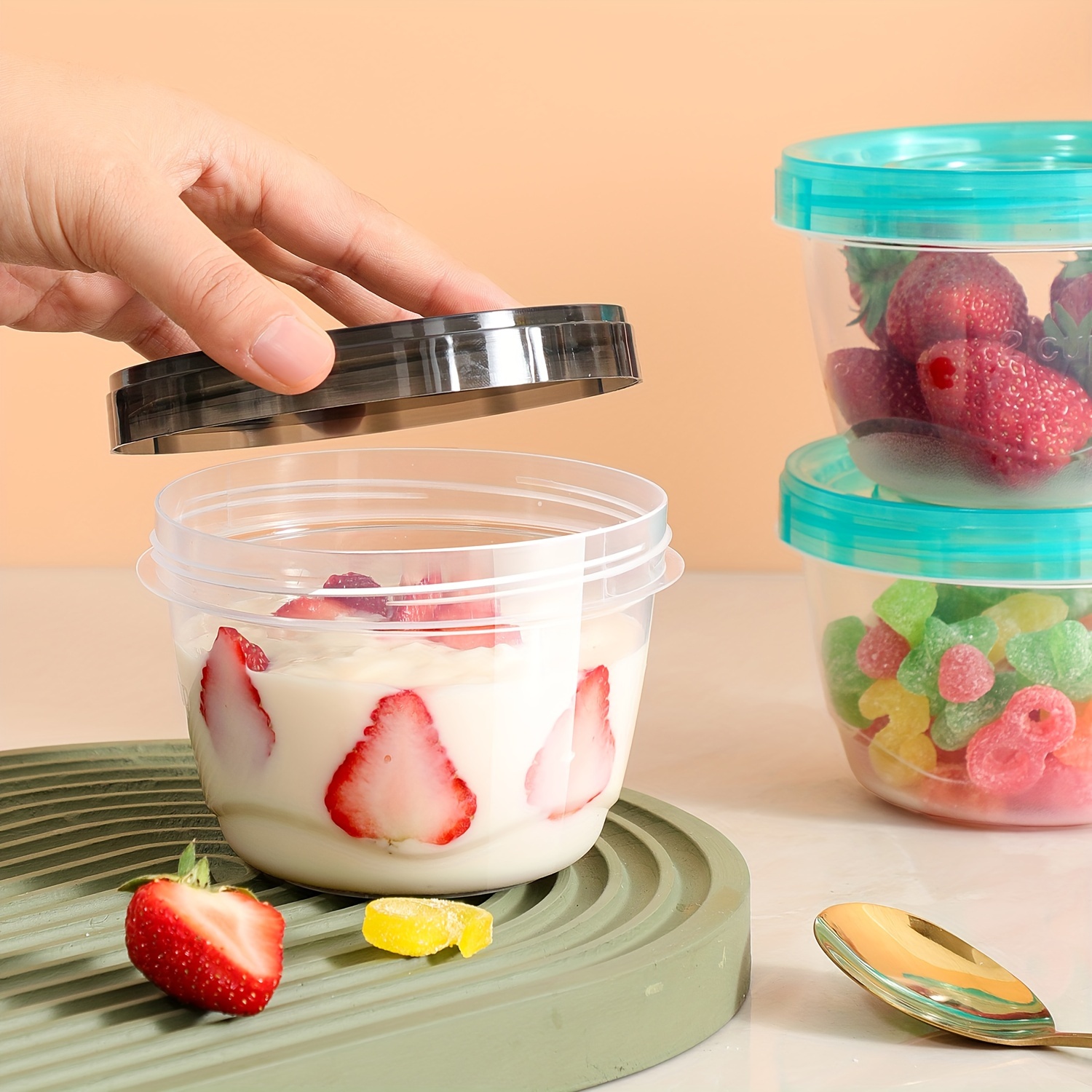 2 Transparent Sealed Food Stor - Food Storage Equipment avaliação e preço