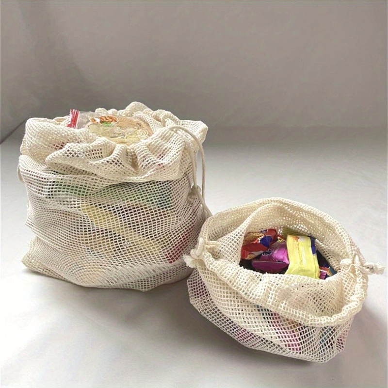 1pc Cotton Mesh Reusable Produ - Produce Bag Reusable Mesh avaliação e preço