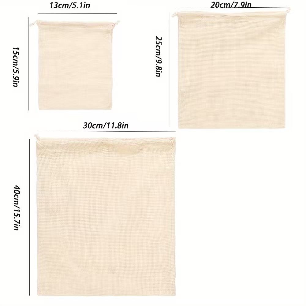 1pc Cotton Mesh Reusable Produ - Produce Bag Reusable Mesh avaliação e preço