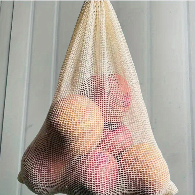 1pc Cotton Mesh Reusable Produ - Produce Bag Reusable Mesh avaliação e preço