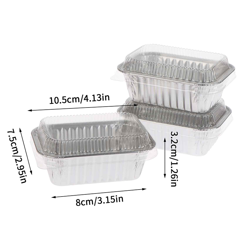 NEW 10Pcs Disposable Rectangul - Food Storage Aluminum Containers avaliação e preço
