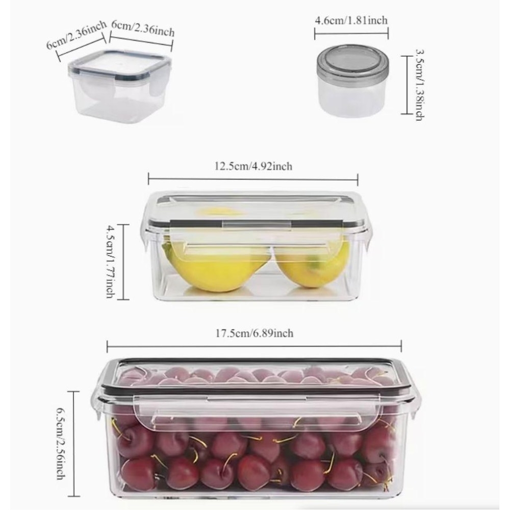 4-Piece Clear Food Storage Con - Food Storage Ideas avaliação e preço
