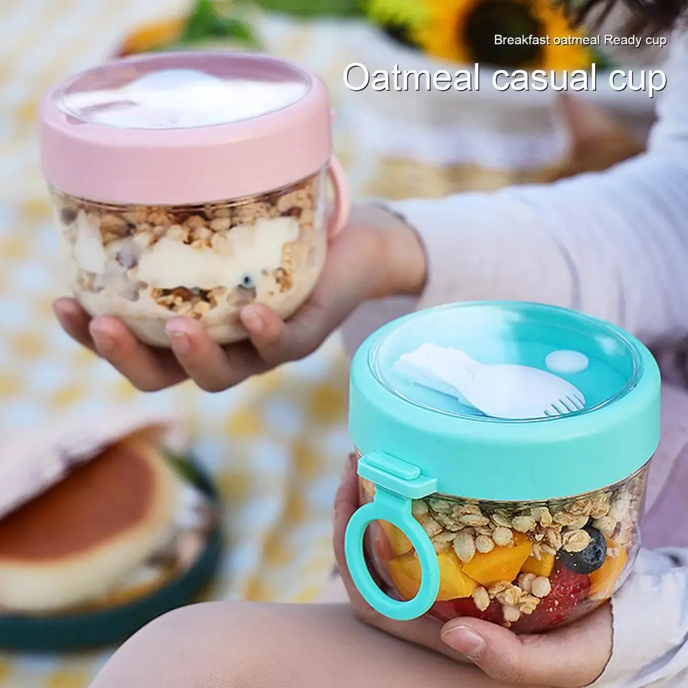 600ml Oatmeal Cup Airtight Lid - Food Storage Yogurt avaliação e preço