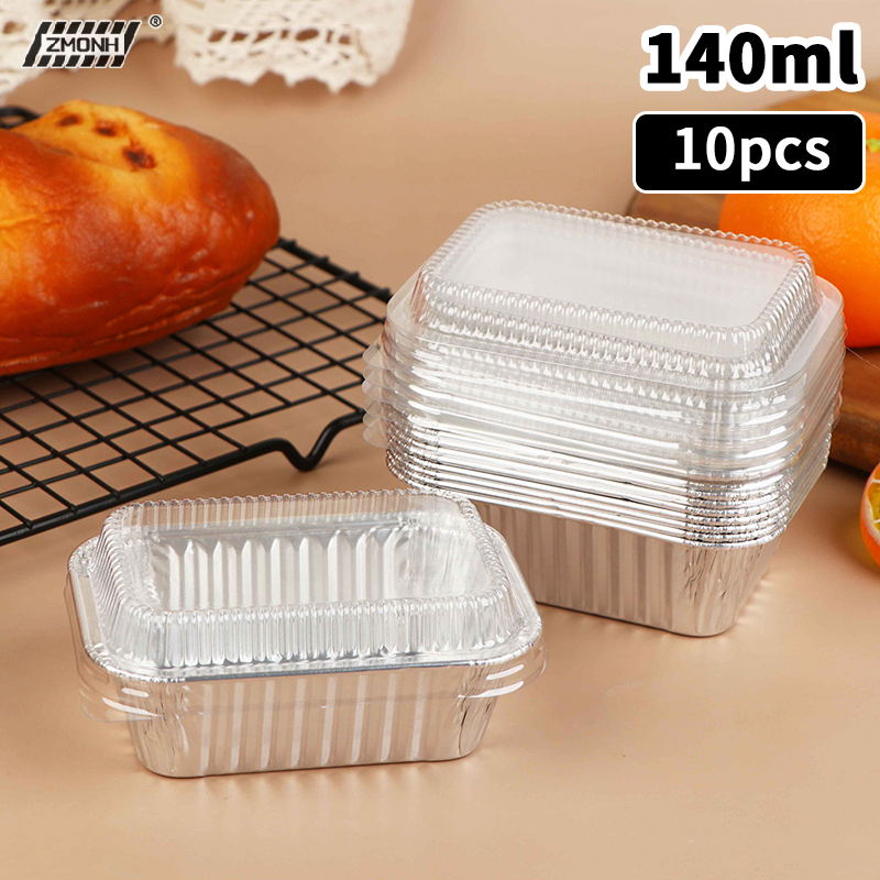 [H]10Pcs Disposable Rectangula - Food Storage Aluminum Containers avaliação e preço