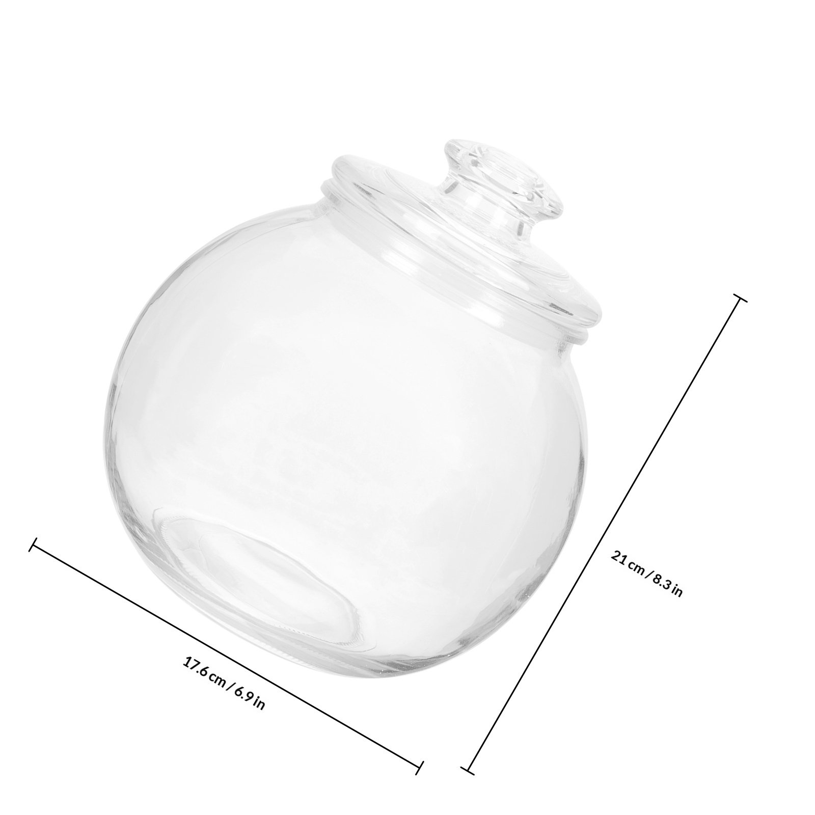 1Pcs Glass Food Jar Sturdy Tra - Food Storage Glass Containers Large avaliação e preço