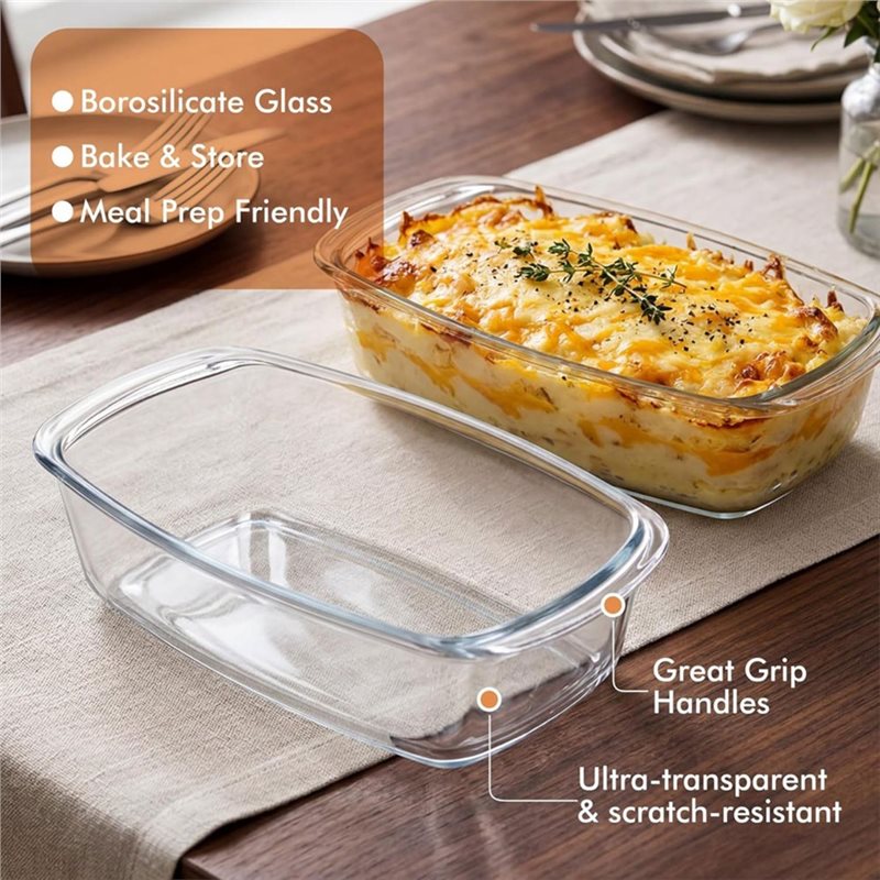 A25F-2-Pack LARGE 7.6 Cups/180 - Food Storage Glass Containers Large avaliação e preço