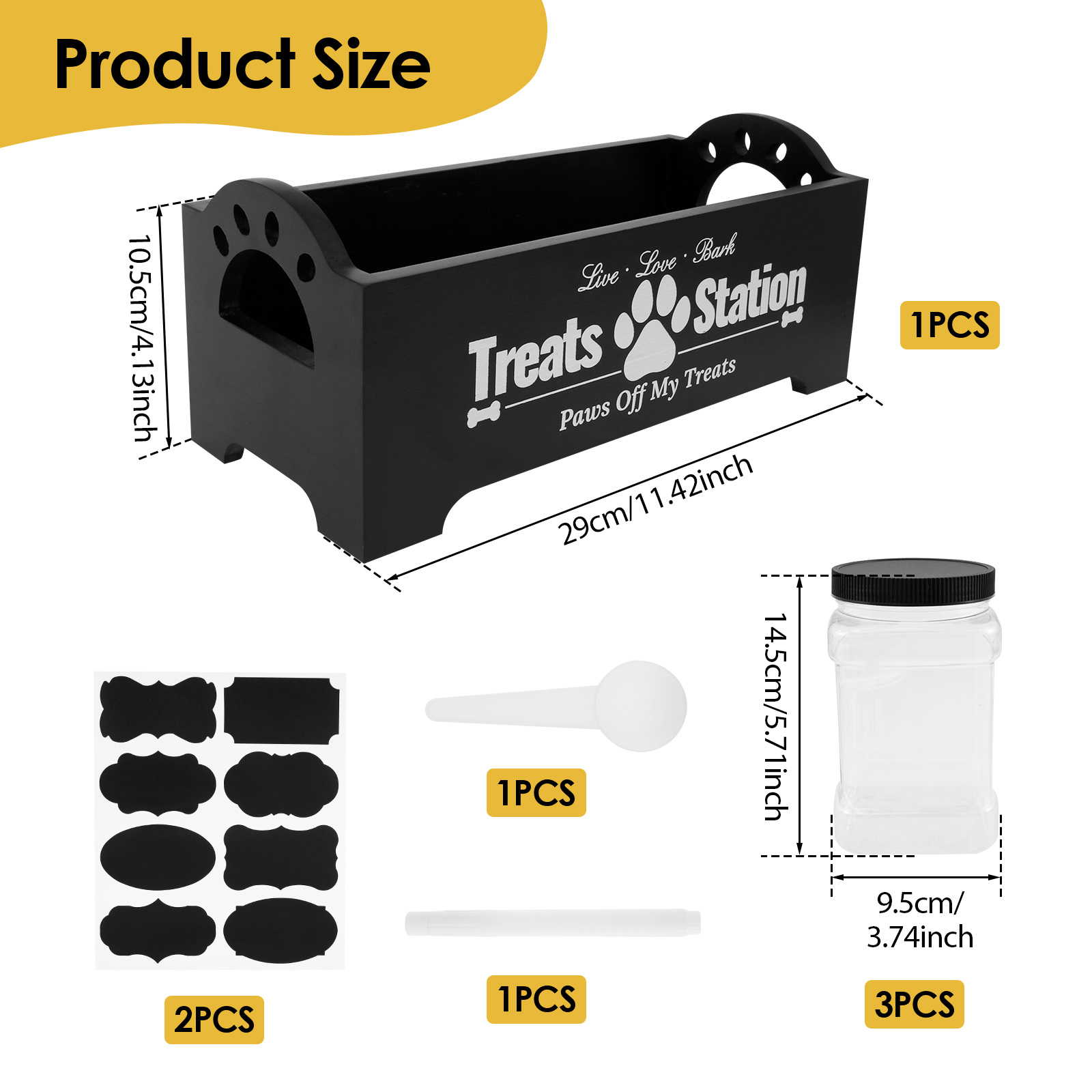 Wood Dog Food Container with 3 - Food Storage Practices avaliação e preço