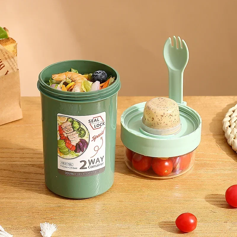 Bento Lunch Box Salad Oatmeal  - Food Storage Yogurt avaliação e preço