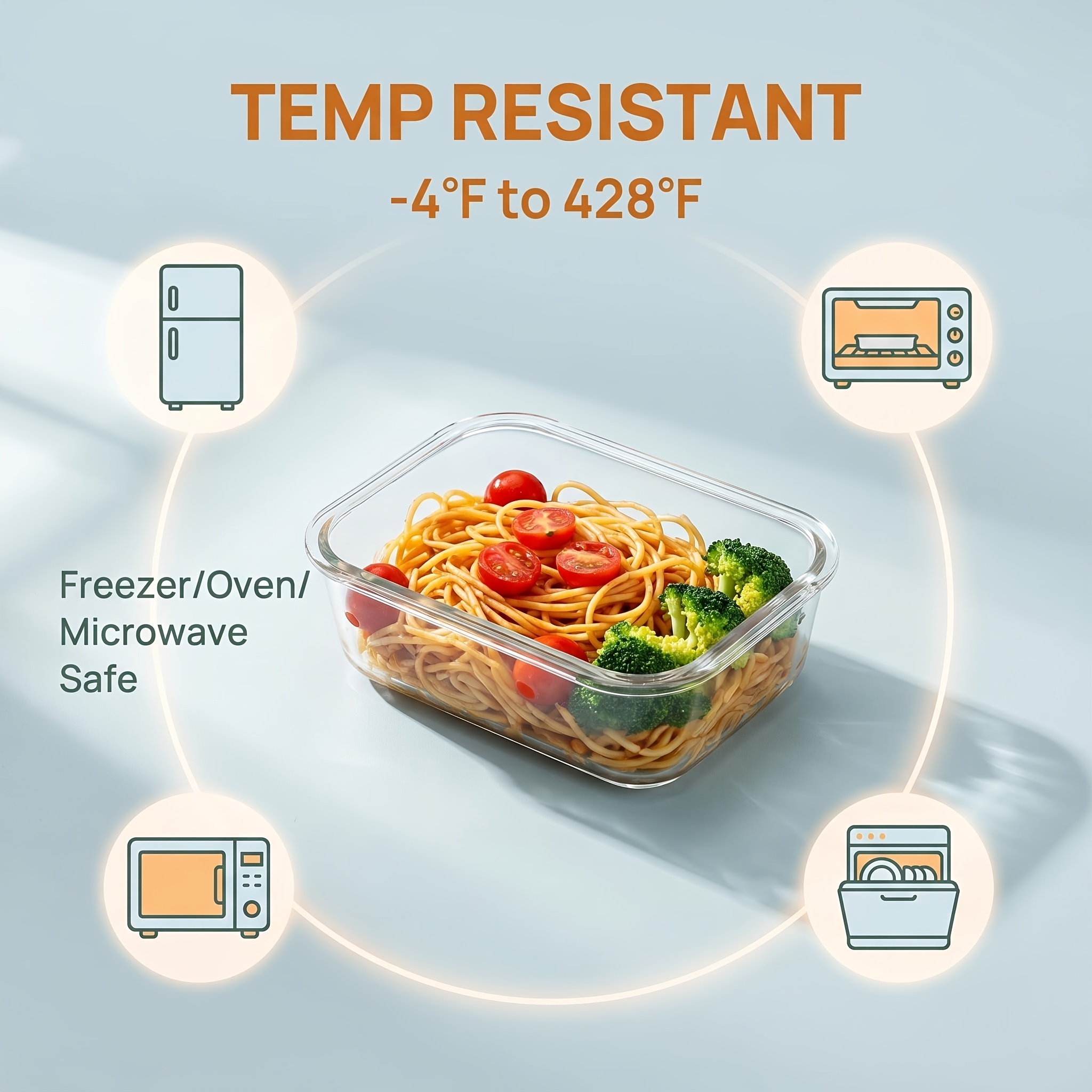6 Pack Meal Prep Container Set - Food Storage Glass Containers Large avaliação e preço