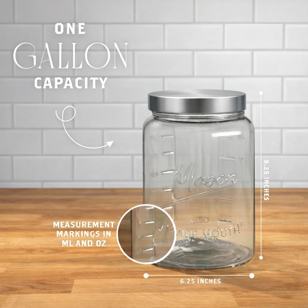 Extra Large    Jar - 1 Gallon  - Food Storage Containers avaliação e preço