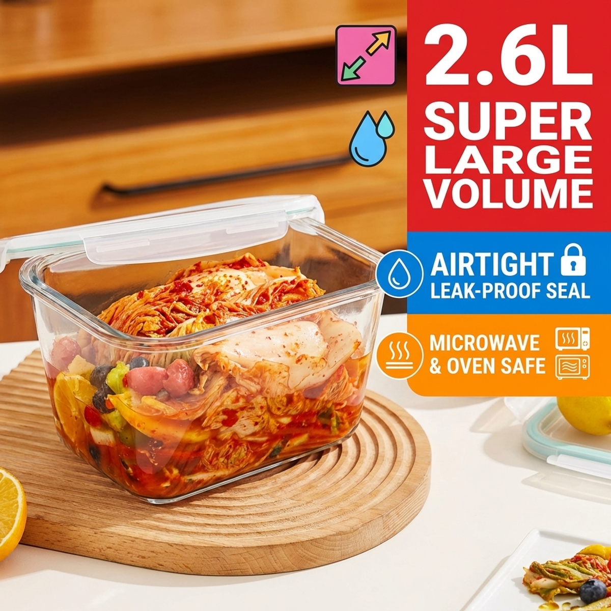 Borosilicate Glass Food Storag - Food Storage Glass Containers Large avaliação e preço
