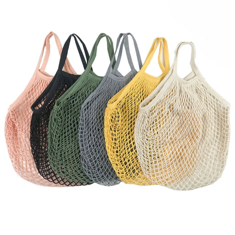 Foldable Cotton Mesh Shopping  - Produce Bag Reusable Mesh avaliação e preço