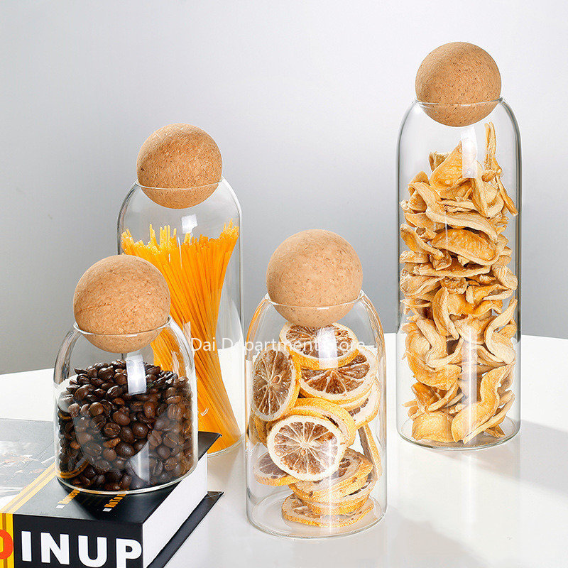 Clear Practical Wood Cork Glas - Food Storage Practices avaliação e preço